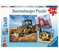 Ravensburger Puzle para niños - 05032 vehículos de construcción en Uso - Puzzle para niños a Partir de 5 años, con 3 x 49 Piezas