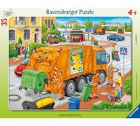 Ravensburger 06346 - Puzzle de 35 Piezas diseño Recogida de residuos | Puzle con marco de 35 piezas, puzzle infantil a partir de 4 años, calidad Ravensburger