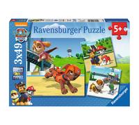 Ravensburger - Paw Patrol, Puzzle niños 5 años, con 3 Puzzles de 49 Piezas. | Puzle infantil de la Patrulla Canina, 3 x 49 piezas, a partir de 5 años, calidad Ravensburger