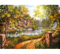 Ravensburger 12000218 - Cabaña junto al río - puzzle 500 piezas - puzzle adultos y niños a patir de 12 años,