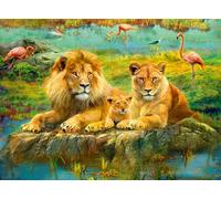 Ravensburger 12000220 - Leones en la sabana - puzzle 500 piezas - puzzle adultos y niños a patir de 12 años, puzzle animales