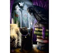 Ravensburger 12000314 - Gato Negro y Cuervo - Puzzle 500 Piezas - Puzzle Adultos y niños a patir de 12 años, Puzzle Animales