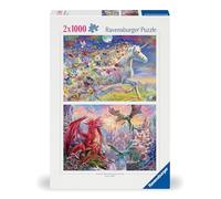 Ravensburger 12000339 - Unicornios y dragones - puzzle 2x 1000 piezas - puzzle adultos y niños a patir de 14 años, puzzle fantasy