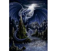 Ravensburger Puzzle 12000731 El Dragón Azul Oscuro – 1500 piezas – a partir de 14 años – Fantasy