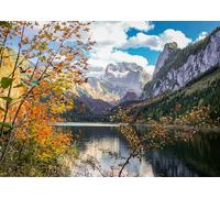 Ravensburger 12000834 - Lago Gosau con macizo de Dachtstein - puzzle 1000 piezas - puzzle adultos y niños a patir de 14 años, puzzle paisaje y naturaleza