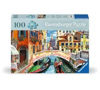 Ravensburger 12001365 Venecia - Puzzle para Personas Mayores, con 100 Piezas de puzle Extra agarrables, Gran Imagen y Base para Rompecabezas, ca. 29,5 x 21,8 x 0,3 cm