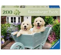 Ravensburger 12001368 Golden Retriever-Puzzle para Personas Mayores, con 200 Piezas de puzle Extra adherentes, Gran Imagen y Base para Rompecabezas