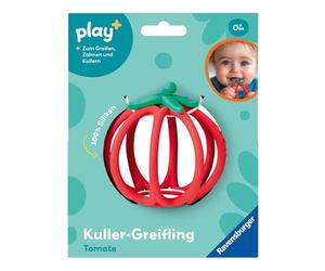 Ravensburger 12034045 Play+ Kuller-Greifling: Tomate - Ayuda Dental, Juguete de Silicona para bebés a Partir de 0 Meses
