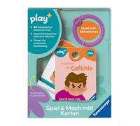 Ravensburger 12034057 Play+ ¡Juega y únete! Tarjetas: Descubre los Sentimientos: Tarjetas de Actividades para niños pequeños, Juguetes a Partir de los 24 Meses