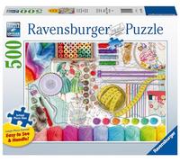 Ravensburger 16440 Needlework Station - Rompecabezas de 500 piezas | Piezas grandes y fáciles de manejar | Tecnología única Softclick | Ideal para adultos
