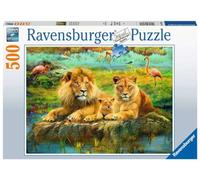 Ravensburger 16584-Löwen Der Savanne-500 Teile Pájaros, Leones Puzzle, Color Amarillo, Approx 20 x 14 in (50 x 36 cm) When Completed. (16584)