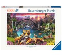 Ravensburger 16719 Tiger in Paradise Laguna Animals-Wild Tigers 16719 Tigre Laguna 3000 Piezas Puzzle para Adultos y niños a Partir de 14 años, Multicolor, 48 x 32 Pulgadas