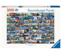 Ravensburger-17080 Roma Ravensburger 99 Hermosos Lugares en Europa 3000 Piezas Rompecabezas para Adultos y niños de 12 años en adelante, Multicolor, 121 x 80 x 0,2 cm (17080)