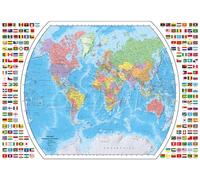 Ravensburger 19633 Political World Map Puzzle 1000pc, Adult Puzzles