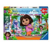 Ravensburger - 2 puzzles 24 piezas - Dora la exploradora
