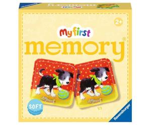 Ravensburger - 20998 - Peluche My First Memory®: el clásico Juego de Memoria con 24 Cartas de Tela y adorables niños con Animales, Juguetes a Partir de 2 años