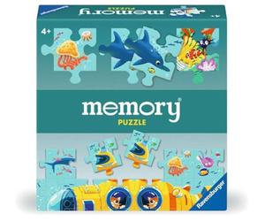 Ravensburger 22461 22461-memory Puzzle Mundo Submarino para 2 - 4 Fans de la Memoria a Partir de 4 años, el clásico de Merkspiel como Juego de Rompecabezas