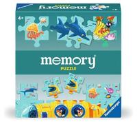 Ravensburger 22461 - Memory® Puzzle Underwater World: para 2 a 4 fanáticos de Memory® de 4 años o más, el clásico de los Juegos de Memoria mundialmente Famosos como Juego de Rompecabezas
