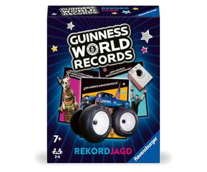 Ravensburger 22889 Guinness World Rekordjagd - El Juego de Preguntas y Memoria Lleno de récords, extravagantes y sensaciones para 2-5 Jugadores a Partir de 7 años, Color Blanco