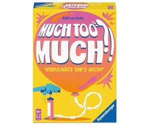 Ravensburger 24926 ¡¿Demasiado?! - Un entretenido Juego de adivinanzas, un Juego de Fiesta, para jóvenes y Adultos a Partir de 14 años, Ideal para cumpleaños o Nochevieja