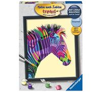 Ravensburger 28988-Pintura por números, diseño de Cebra, a Partir de 12 años, Color 1. (28988)