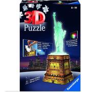 RAVENSBURGER 3D Puzzle Estatua de La Libertad Night Edición Con Luz, New York