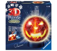 Ravensburger - 3D Puzzle Nightlamp Calabaza Halloween, Puzzle Ball con Luces, 72 Piezas, 6+ Años