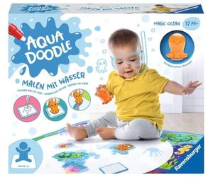Ravensburger 4568 Aquadoodle Magic Ocean, Estampado y Descubrimiento con Agua, sin Manchas, Juego de Sellos con Alfombrilla mágica de Tela para bebés a Partir de 1 año, Juguete a Partir de 1 año
