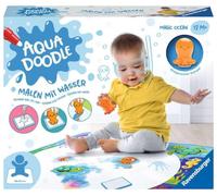 Ravensburger 4568 Aquadoodle Ocean Descubrimiento sin Manchas con Agua-Juego de Sellos con Alfombrilla de Tela mágica para bebés a Partir de 12 Meses, Talla única, 48 x 48 x 0.2 cm (04568)