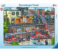 Ravensburger- Feuerwehreinsatz An Den Bahngleisen Vigilancia Puzle Infantil 05093-Puzle con Marco para niños a Partir de 4 años, con 48 Piezas, Color Teal/Turquoise Green (05093)