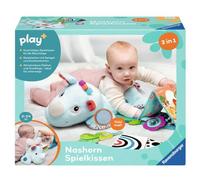 Ravensburger Almohada 4866 Play+ Rhino Play (para la posición Boca Abajo), Juego de 4 Piezas, Juguete para tumbar, un Peluche Que Entrena la Postura Boca Abajo, para bebés a Partir de 0 Meses
