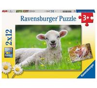 Ravensburger- Animales de Granja - 2 x 24 Piezas, Color Amarillo (05718)