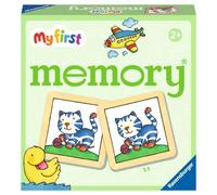 Ravensburger- Auto Ravensburger-20877-My First Memory Mis Cosas favoritas, Juego de Memoria y búsqueda con Tarjetas de Imagen Extra Grandes para niños a Partir de 2 años, Color Rojo (20877)