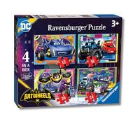 Ravensburger - Batwheels, Puzzle niños 3 años, 4 Puzzles progresivos de 12 a 24 Piezas.