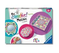 Ravensburger - Be Creative Maxi | Mosaicos Manualidades | Manualidades Niña 8 Años o Más | Regalos Niña 8 Años | Kit Mosaico con 3 Creaciones Diferentes