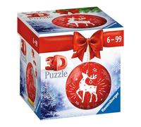 Ravensburger- Navidad Puzzle 3D, Color Rojo, 7,5 x 7,5 x 7,5 cm (11495)