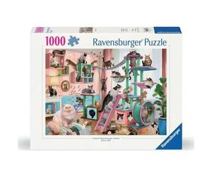 Ravensburger Cat Tree Heaven - Rompecabezas de 1000 Piezas para Adultos - 12000875 - Herramientas Hechas a Mano, Fabricado en Alemania, Cada Pieza Encaja Perfectamente