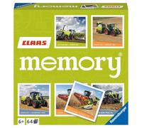 Ravensburger Tractor Claas Memory - 20882 - el clásico Aficionados a Las máquinas agrícolas, Juego de Referencia para 2-8 Jugadores a Partir de 6 años