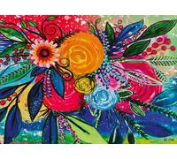 Ravensburger Colour Blast 500 Piece Jigsaw Puzzle for Adults - Vibrant Flower De