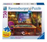 Ravensburger Cozy Series: Puzzler's Place | Rompecabezas de gran formato de 750 piezas | Piezas entrelazadas nicas | Tecnolog a Softclick. Regal