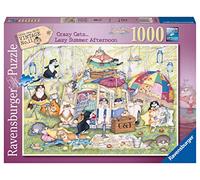Ravensburger Crazy Cats Lazy Summer Afternoon-Rompecabezas de 1000 Piezas para Adultos y niños a Partir de 12 años, Multicolor, 69,9 x 49,7 x 0,2 cm (16975)