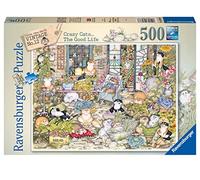 Ravensburger Crazy Cats The Good Life 500 Piece Jigsaw Puzzle for Adults & Kids Age 10 Years Up