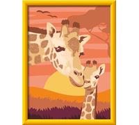 Ravensburger CreArt 12023130 - Jirafa con bebé - Pintura por números para niños a Partir de 9 años