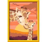 Ravensburger CreArt 12023130 - Jirafa con bebé - Pintura por números para niños a Partir de 9 años