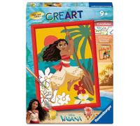 Ravensburger CreArt 12023132 Disney Vaiana 's Adventure - Pintura por números para niños a Partir de 9 años, Kit de Pintura con Marco, Pinceles y Pinturas acrílicas, Regalo para niñas y niños