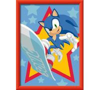 Ravensburger CreArt 12023133 - Rasender Sonic: Pintura por números para niños a Partir de 9 años, Set de Pintura con Marco, Pincel y Pinturas acrílicas, Regalo para niños y niñas