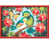 Ravensburger CreArt 12023134 - Pájaros de Colores: Pintura por número para niños a Partir de 9 años