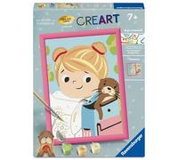 Ravensburger CreArt 12023308 - Tilli & Otti - Pintura por números para niños a Partir de 7 años del Popular Libro Infantil «Mein Knopf, Ein Universum» de Carmushka