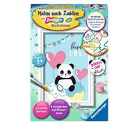 Ravensburger CreArt 20058 Panda Love - Pintura por números Panda para niños a partir de 7 años, kit de pintura con marco, pinceles y pinturas acrílicas, regalo para niñas y niños