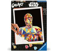 Ravensburger CreArt 23894 - C-3PO - Pintura de Star Wars por números para Adultos, Set de Bricolaje con Pincel y Pinturas acrílicas, Regalo para Mujeres y Hombres, Pintura para Adultos
